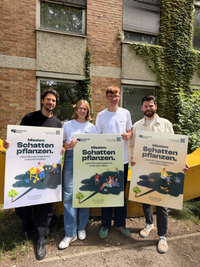 Das Projektteam bei einer Kampagne