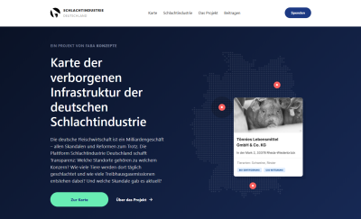 Screenshot der Website
