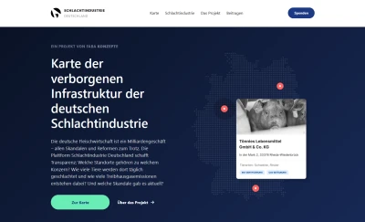 Screenshot der Website