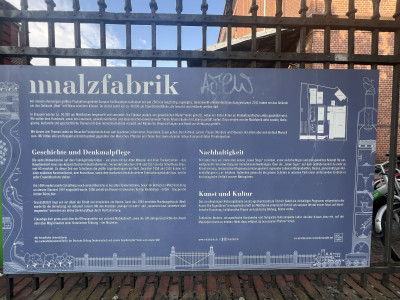 Infotafel zur Malzfabrik