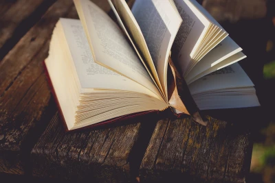 Aufgeklapptes Buch