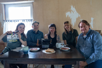 Das Team beim Essen