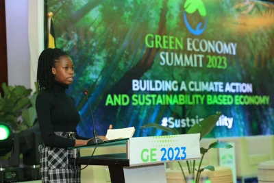 Laura Muwanguzi auf dem Green Economy Summit 2023