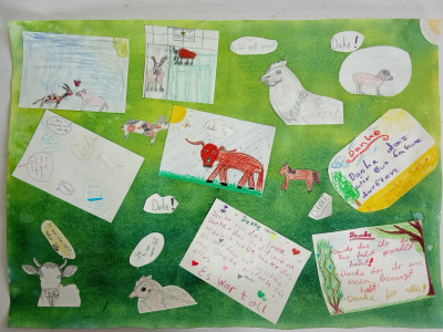 Eine von Kindern erstellte Collage