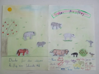 Ein von Kindern gestaltetes Plakat